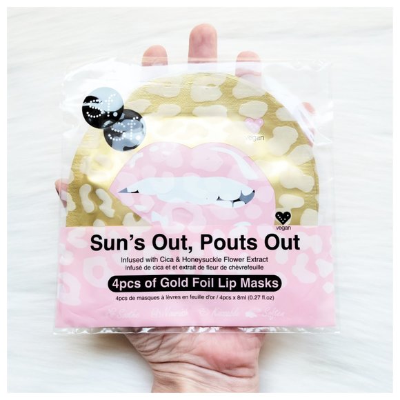 sf Glow Suns Out Pouts Out Gold Foil Lip Masks - Picture 7 of 10
